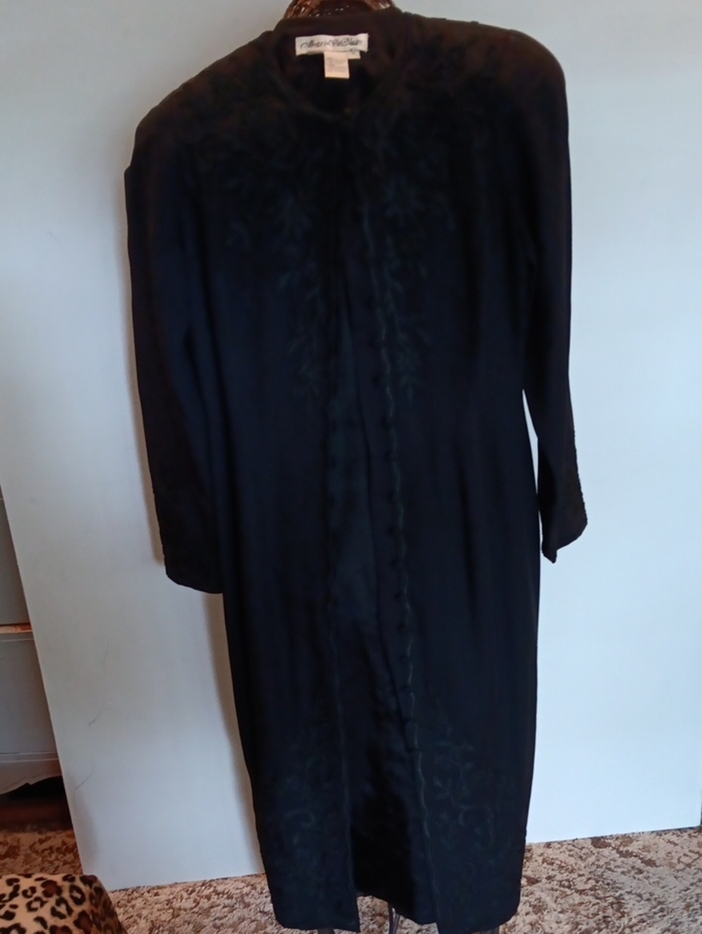 Vintage EveingClassic Black Women's Long Coat